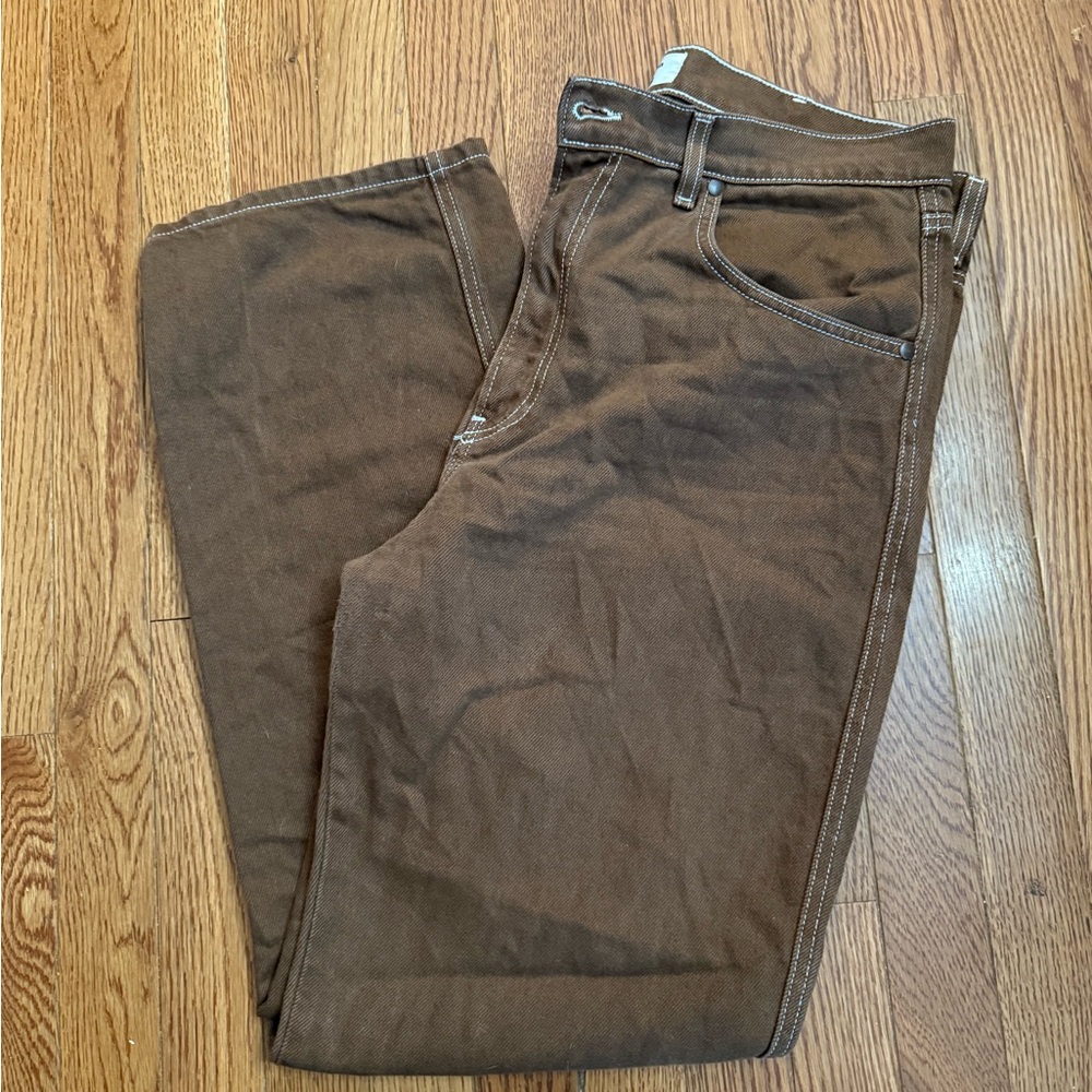 Reformation Jeans Women 31 Brown High Rise Cowboy Denim Chocolate 31x30